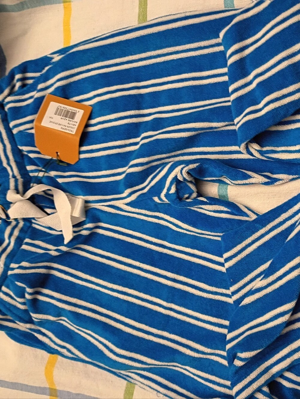 Emile Et Ida Blue and White Striped  Pants